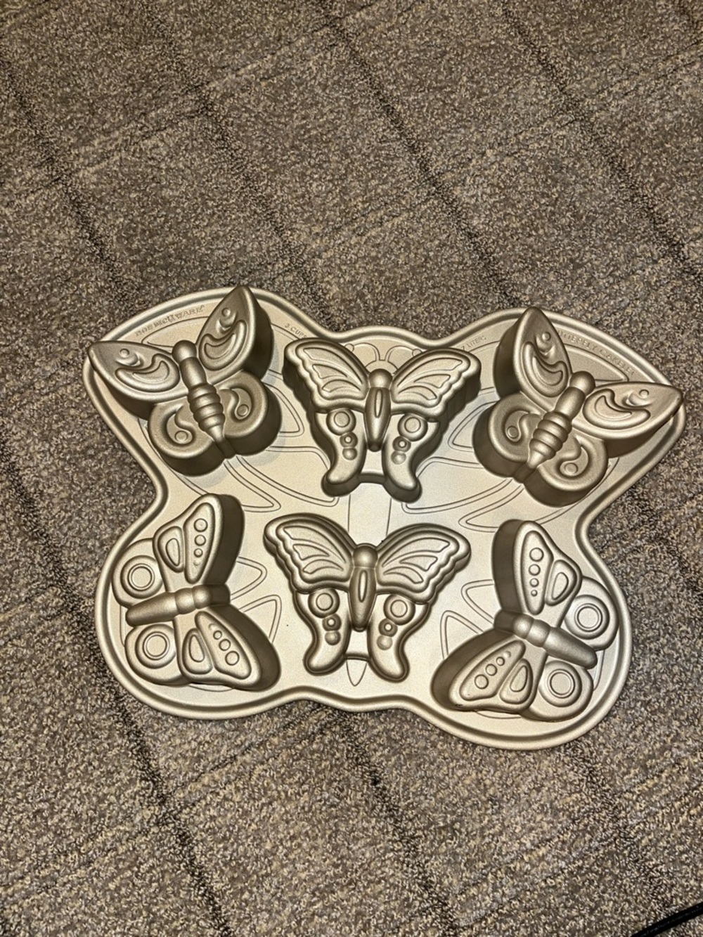 Nordic Ware Metallic Butterfly Cake Pan in Gold